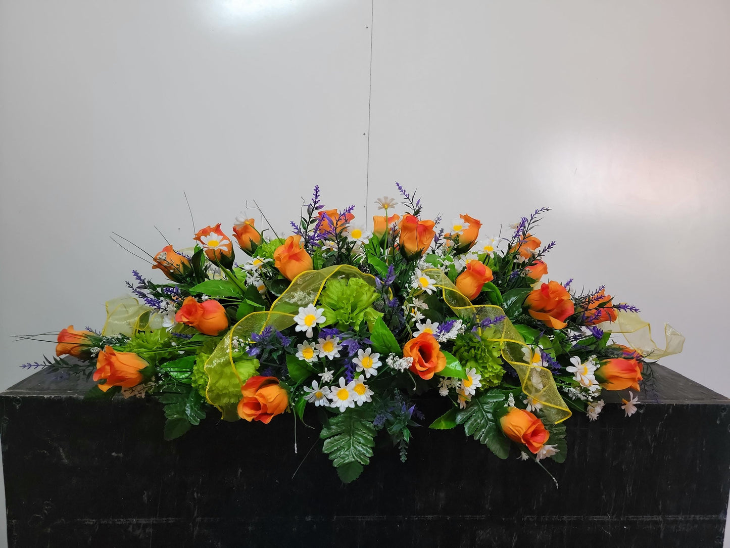 Purple Wildflowers Cemetery Saddle Pink Headstone Flowers Grave Saddle Sons Grave Flowers