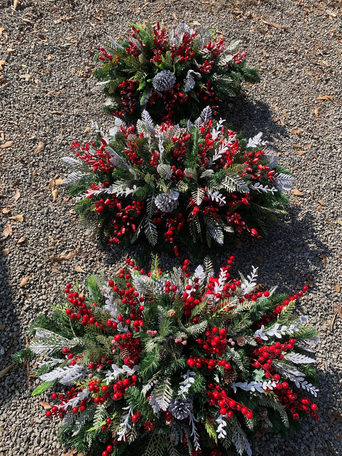 Winter Grave Blanket • EXTRA LARGE Christmas Grave Blanket • Winter Greenery Cemetery Decoration • Gravesite Flowers
