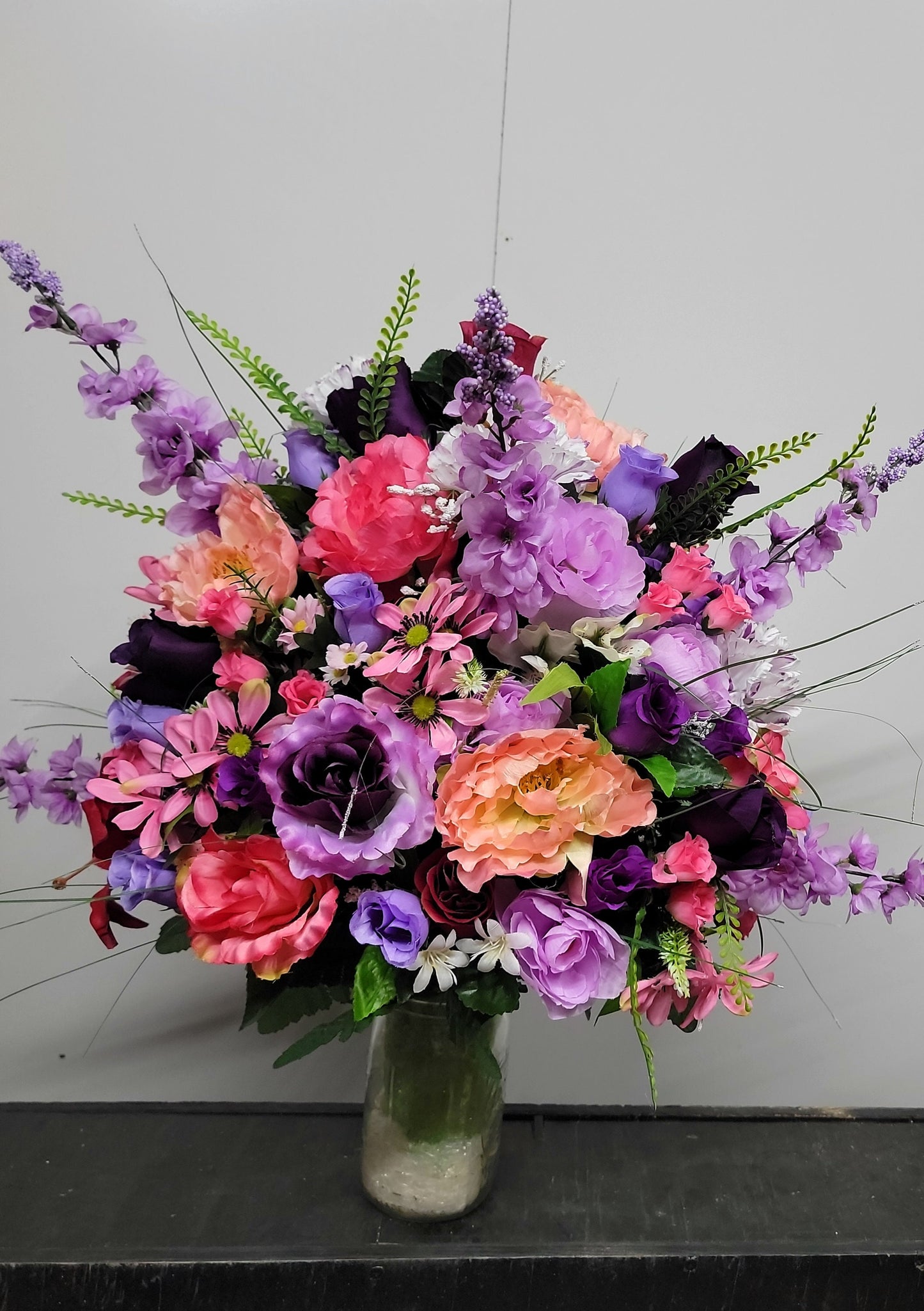Extra Large Purple and Pink Grave vase flowers Memorial Vase Grave Flowers Cemetery flowers vase Top Quality Cemetery Flowers Vase