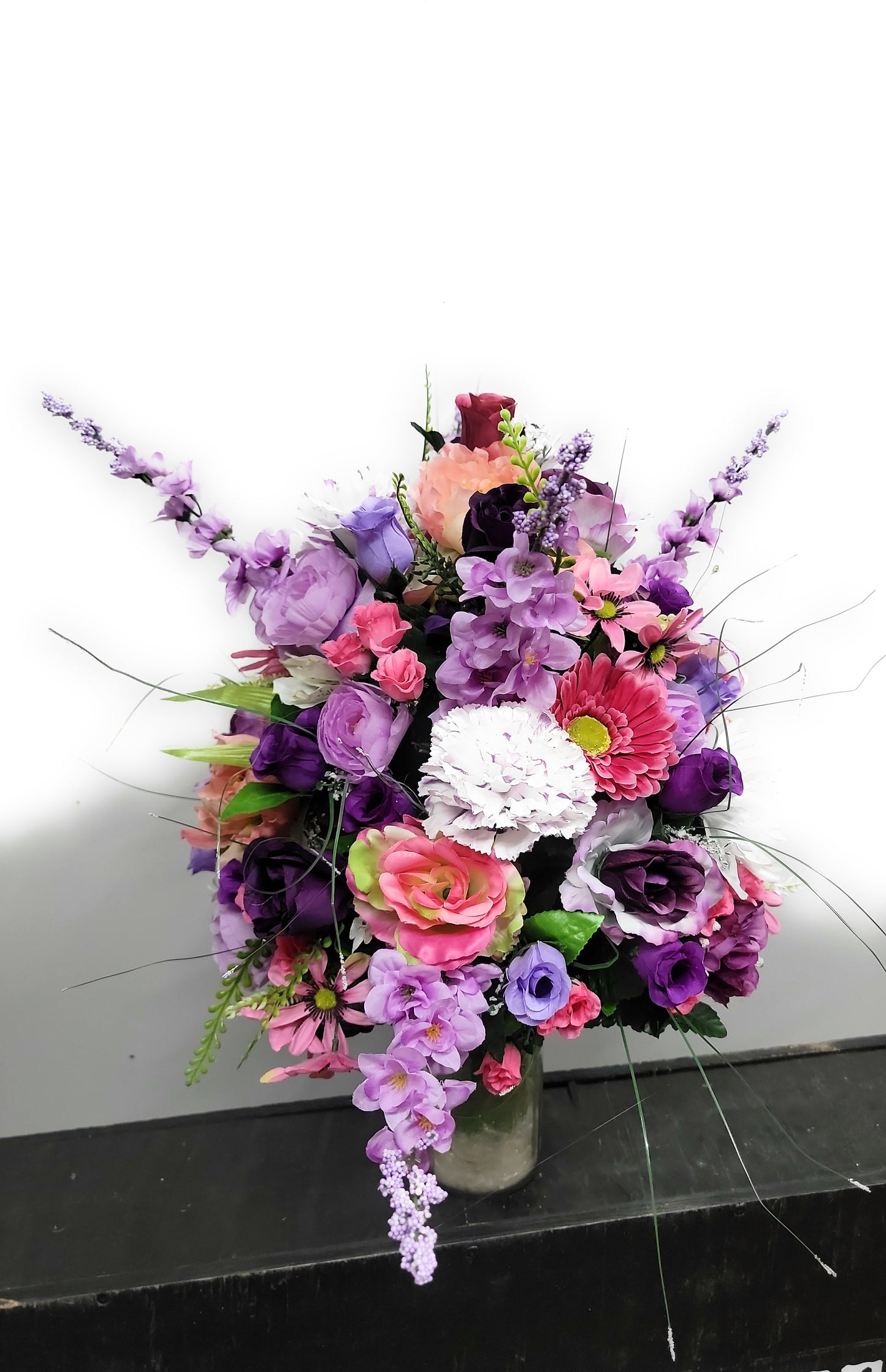Extra Large Purple and Pink Grave vase flowers Memorial Vase Grave Flowers Cemetery flowers vase Top Quality Cemetery Flowers Vase