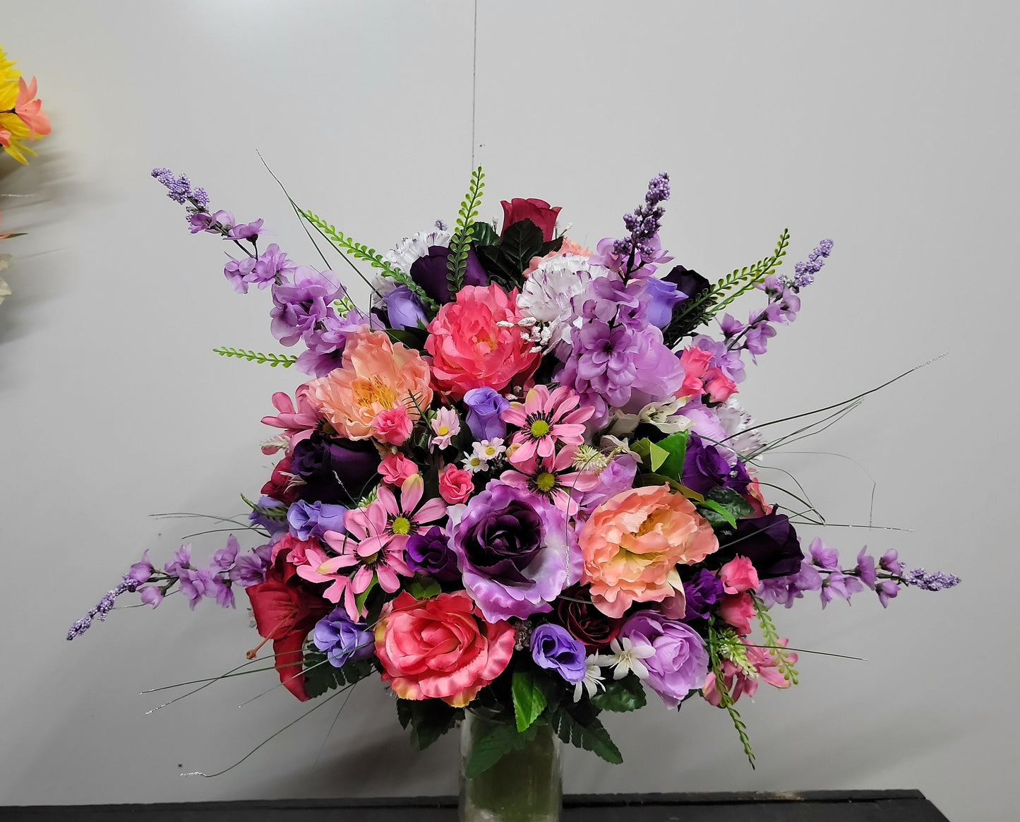 Extra Large Purple and Pink Grave vase flowers Memorial Vase Grave Flowers Cemetery flowers vase Top Quality Cemetery Flowers Vase