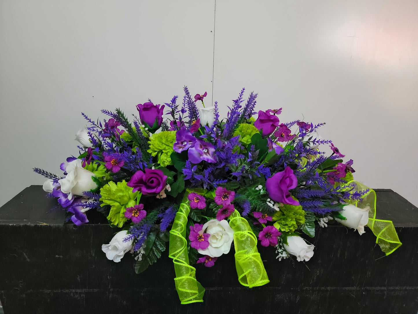 Purple Green Wildflower Cemetery Saddle Pink Headstone Flowers Grave Saddle Daughter Mother
