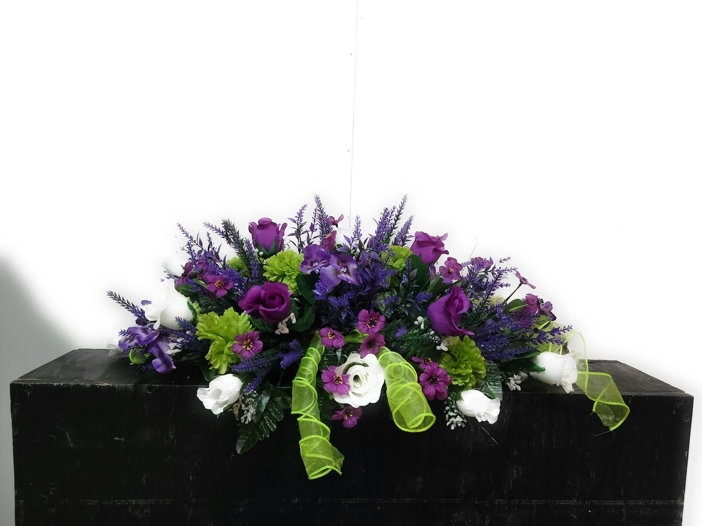 Purple Green Wildflower Cemetery Saddle Pink Headstone Flowers Grave Saddle Daughter Mother