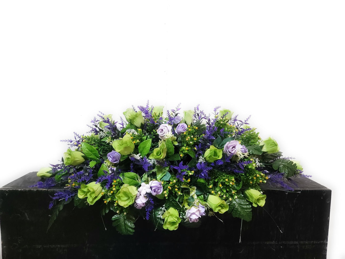 Purple  Wildflowers Cemetery Saddle Pink Headstone Flowers Grave Saddle Sons Grave Flowers
