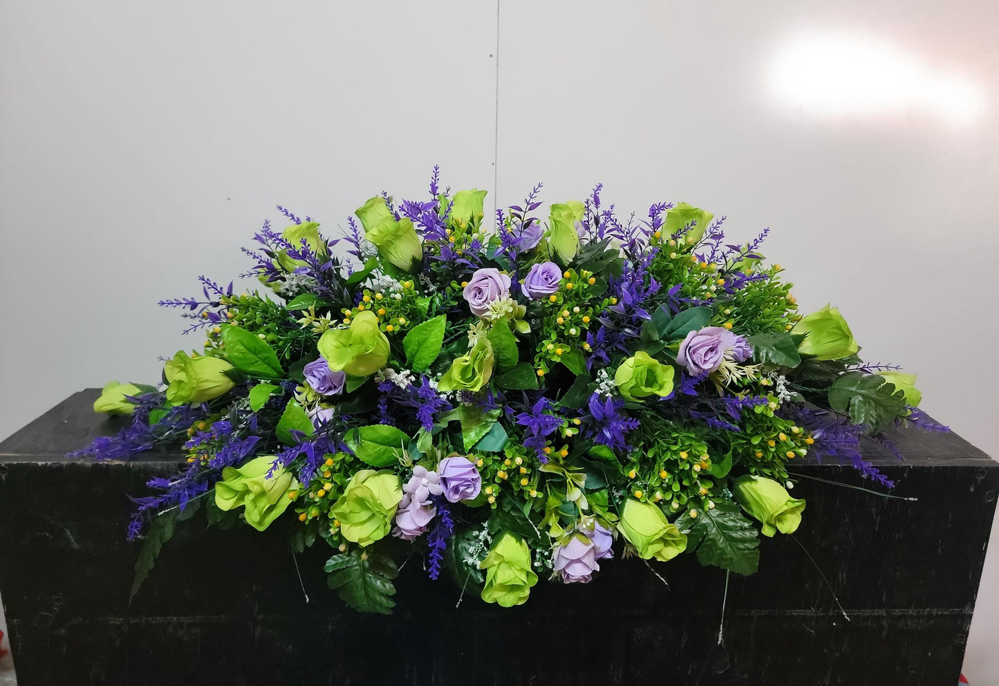 Purple  Wildflowers Cemetery Saddle Pink Headstone Flowers Grave Saddle Sons Grave Flowers