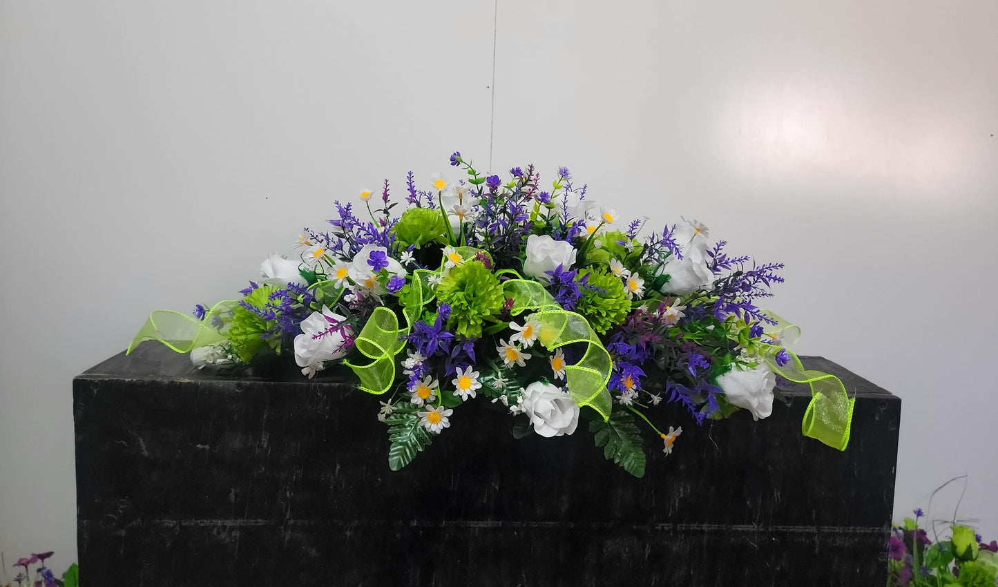 Purple Wildflower Cemetery Saddle Pink Headstone Flowers Grave Saddle Daughter Mother