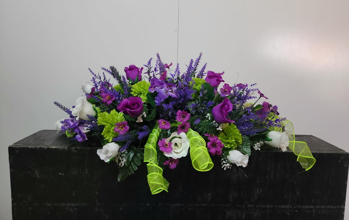 Purple Green Wildflower Cemetery Saddle Pink Headstone Flowers Grave Saddle Daughter Mother